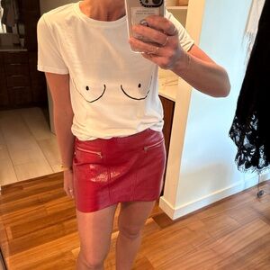 NWT Fashion Nova Missing in action Faux Leather Zip skirt